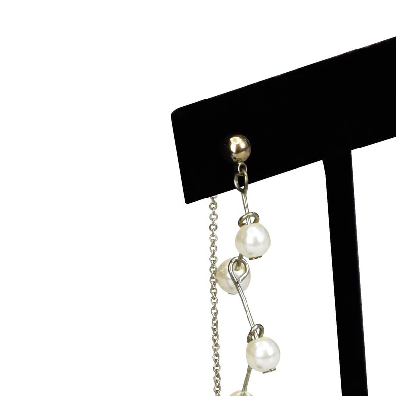 Ikee Design 6 Pcs Set Premium T- Shape Style Earring Display Stand, Earring Stand Jewelry Display for Showroom, Tradeshow, and Showcase, 2 1/2 W x 4 1/2 H in, Black Velvet - Image 5